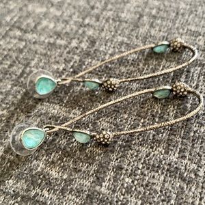 ALEXIS BITTAR Silver Teardrop PaveCrystal Earrings